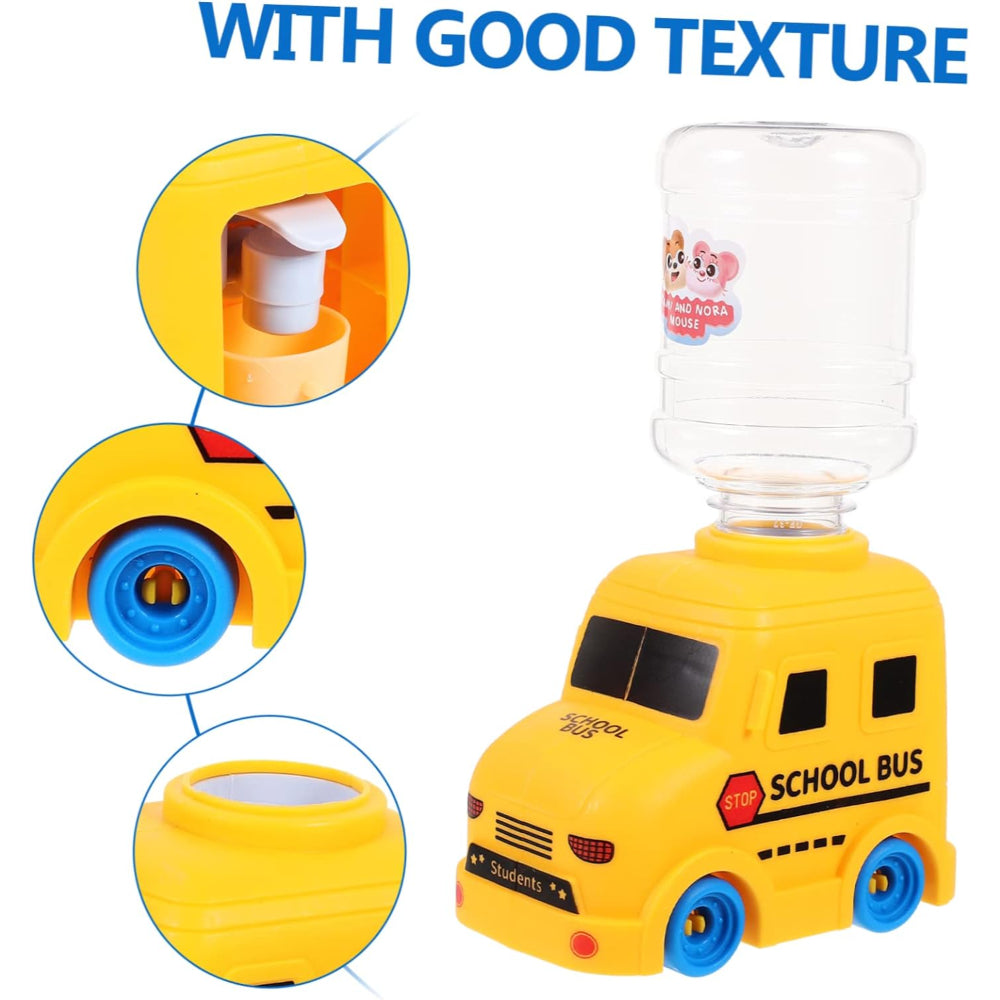 Mini School Bus Water Dispenser Toy for Kids