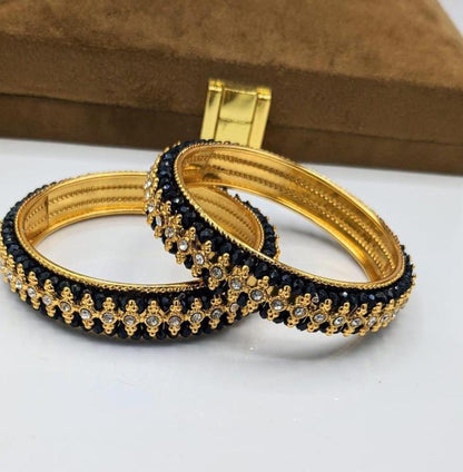 2 Pcs Gold Plated Kara Bangle