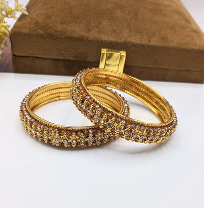 2 Pcs Gold Plated Kara Bangle